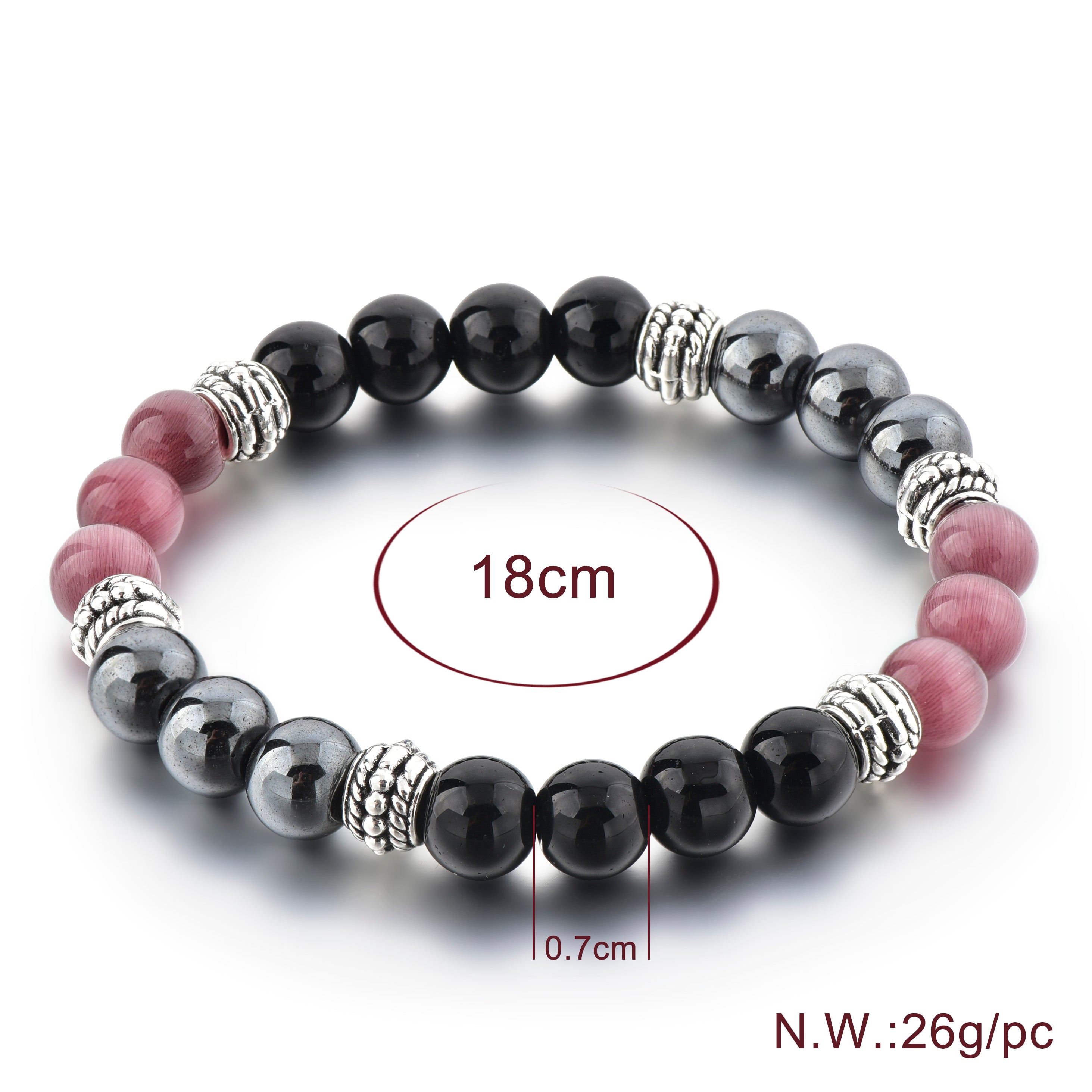 Women Magnetic Black & Brown Hematite- Bracelet