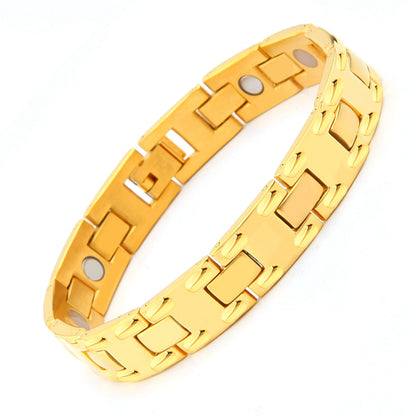 Men B Gold Bracelet