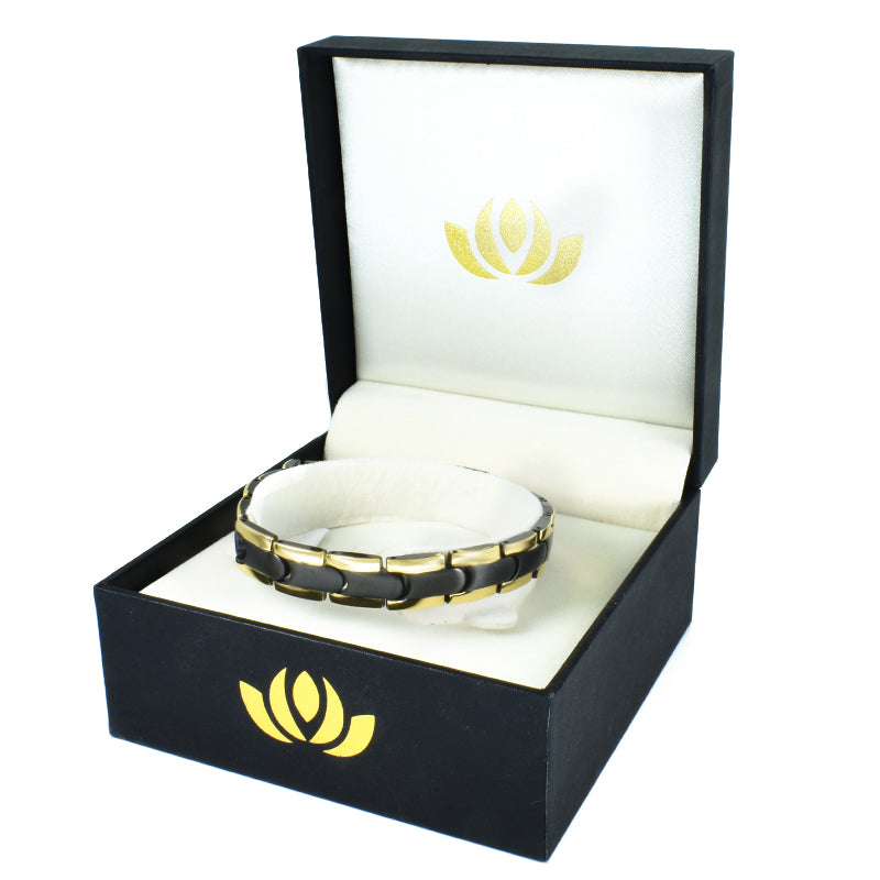 Unisex Gold Black Bracelet