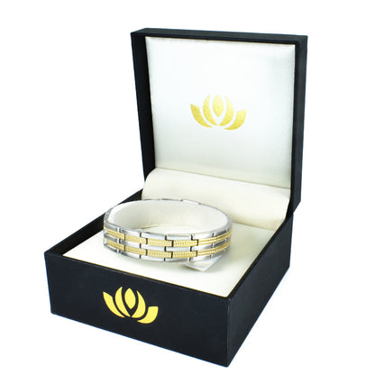 Men Silver Gold Bracelet