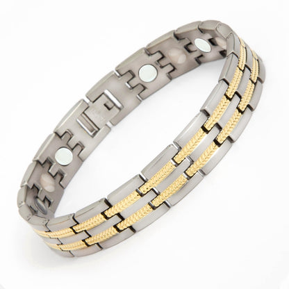 Men Silver Gold Bracelet