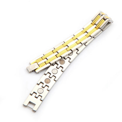 Men Silver Gold Bracelet