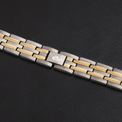 Men Silver Gold Bracelet