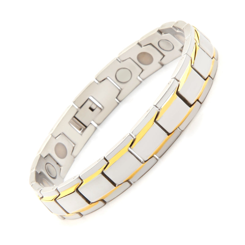 Women B Gold Silver Bracelet