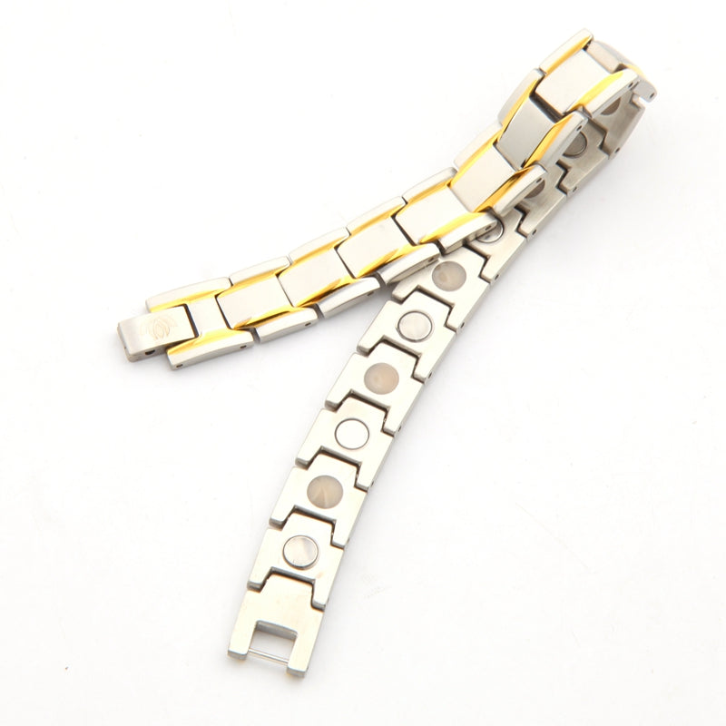 Women B Gold Silver Bracelet