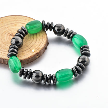 Green Magnetic Black Hematite - Bracelet