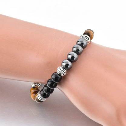 Women Magnetic Black Brown Hematite-Bracelet