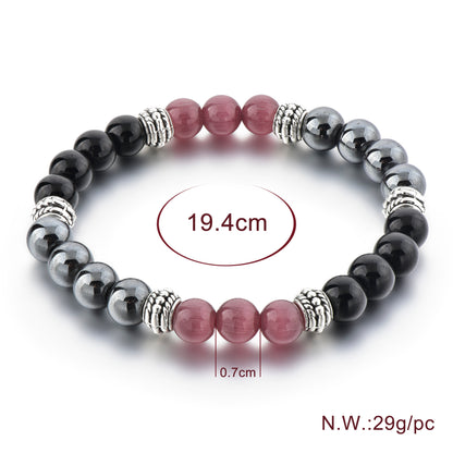 Men Magnetic Black Hematite- Bracelet