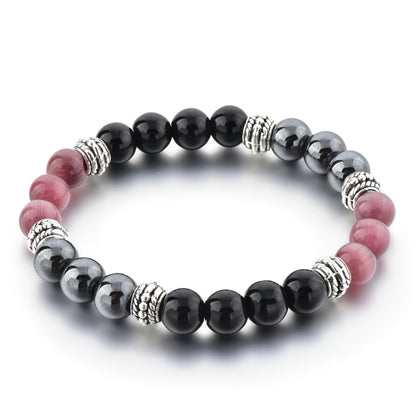 Men Magnetic Black Hematite- Bracelet