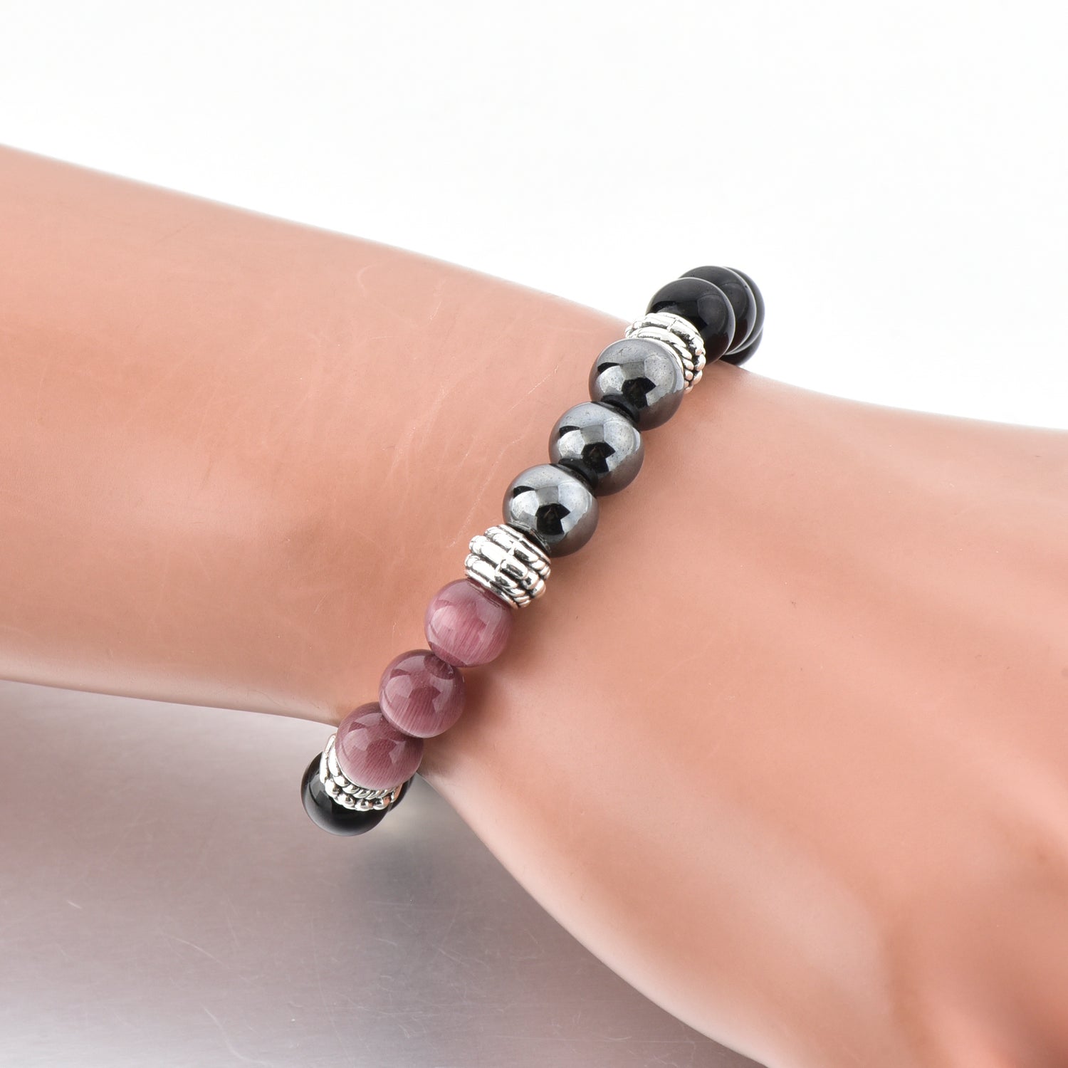 Women Magnetic Black &amp; Brown Hematite- Bracelet