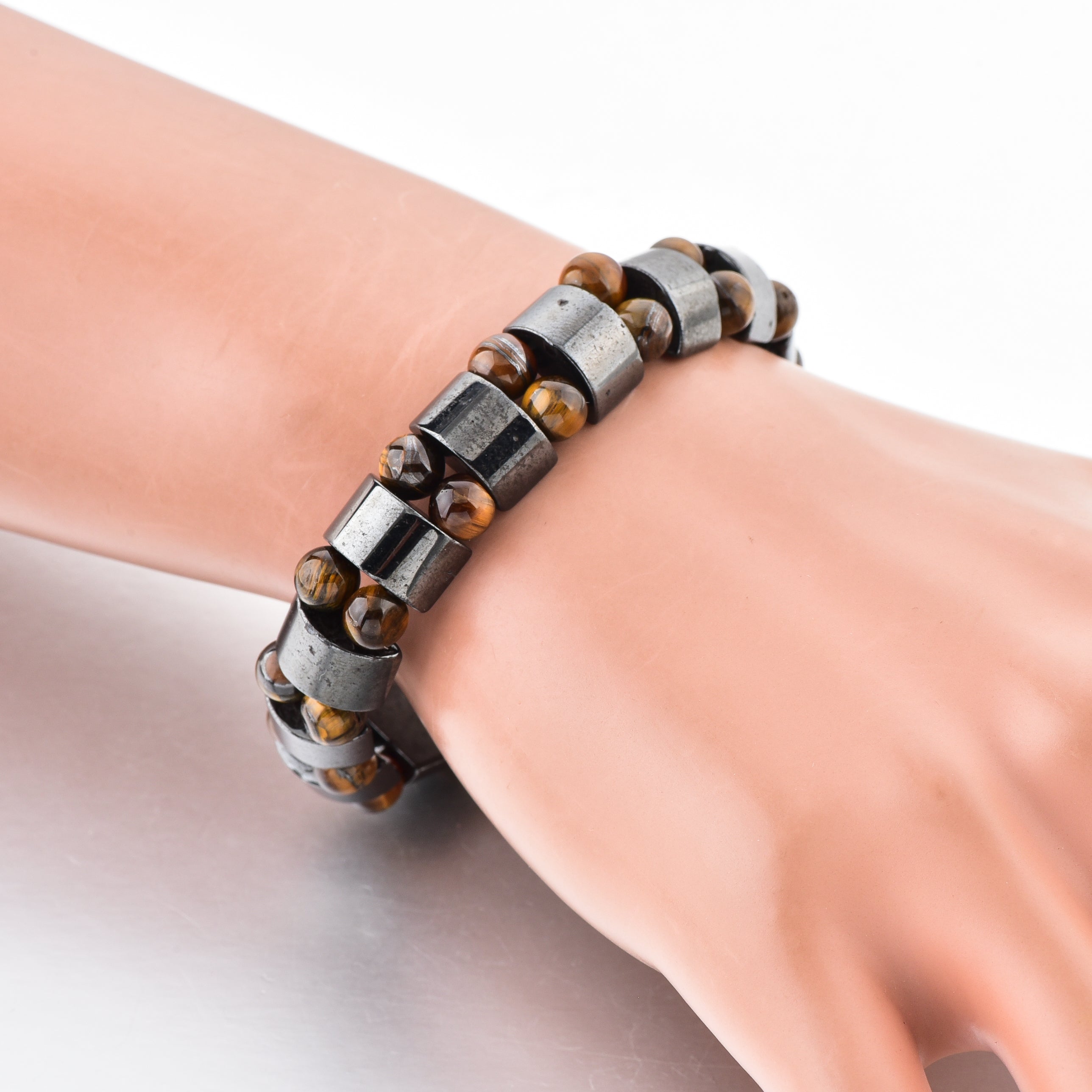 Women Black Hematite-Bracelet Eye Stone